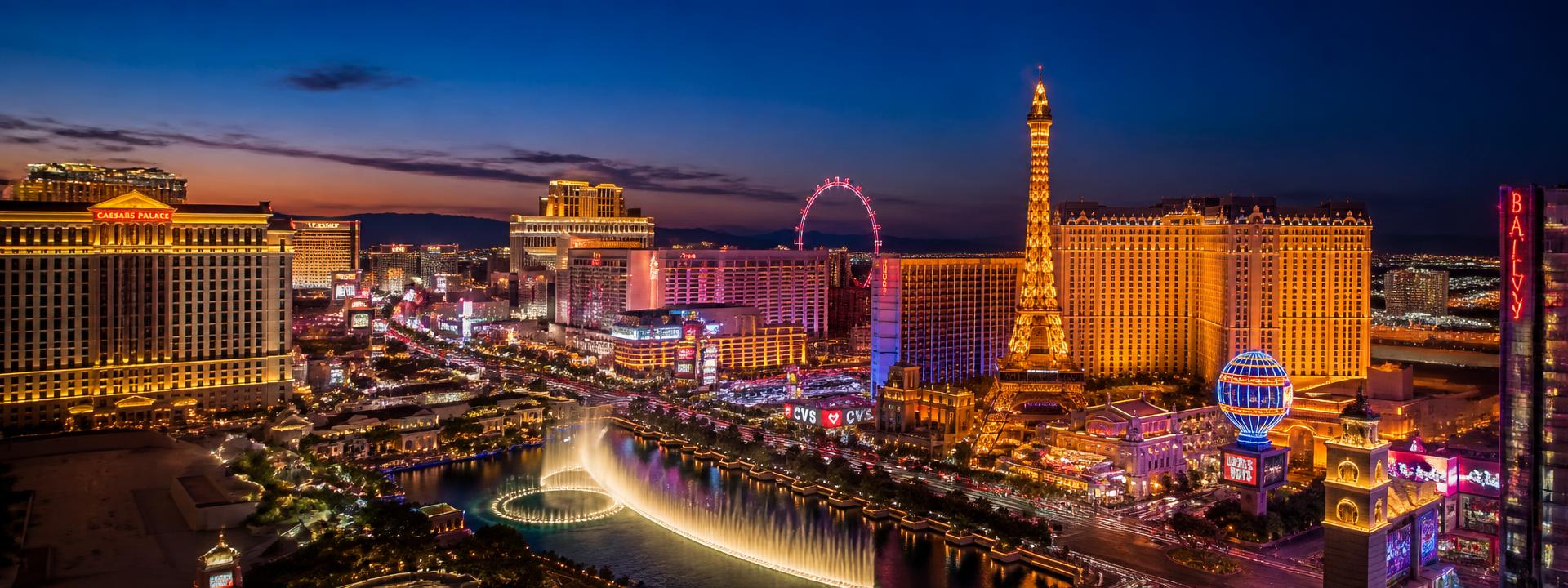 Las Vegas skyline at night
